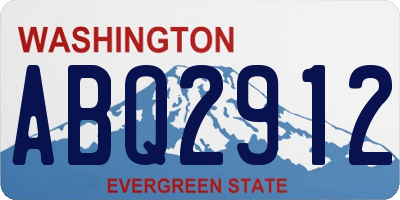 WA license plate ABQ2912
