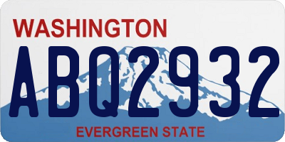 WA license plate ABQ2932