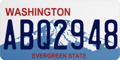 WA license plate ABQ2948