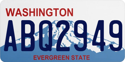 WA license plate ABQ2949