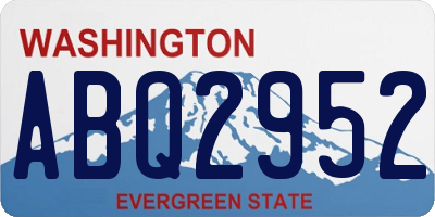 WA license plate ABQ2952
