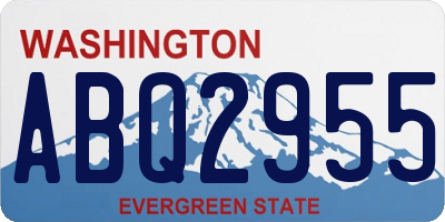 WA license plate ABQ2955