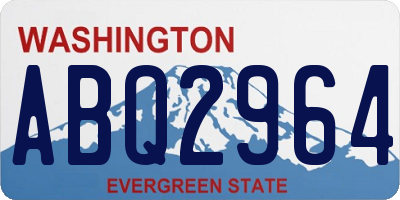 WA license plate ABQ2964