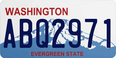 WA license plate ABQ2971
