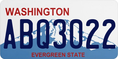 WA license plate ABQ3022