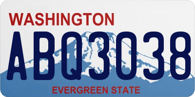 WA license plate ABQ3038