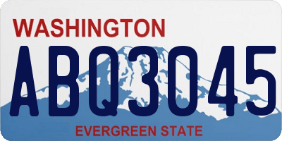 WA license plate ABQ3045