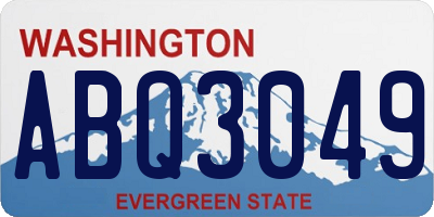 WA license plate ABQ3049