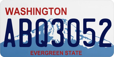 WA license plate ABQ3052