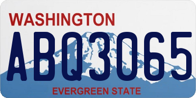 WA license plate ABQ3065