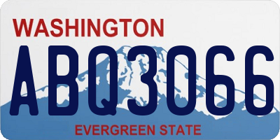 WA license plate ABQ3066