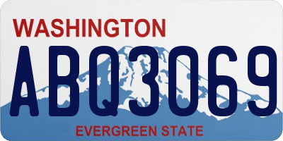 WA license plate ABQ3069
