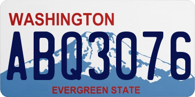 WA license plate ABQ3076