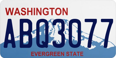 WA license plate ABQ3077