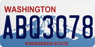 WA license plate ABQ3078