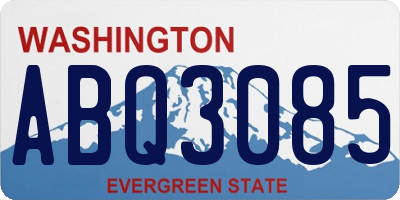 WA license plate ABQ3085