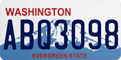WA license plate ABQ3098