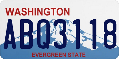 WA license plate ABQ3118