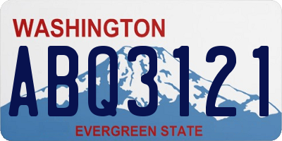 WA license plate ABQ3121