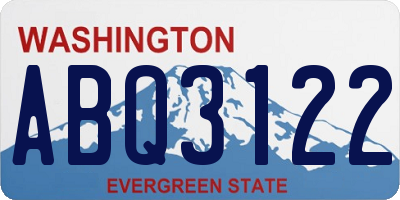 WA license plate ABQ3122