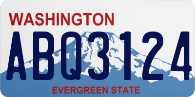 WA license plate ABQ3124