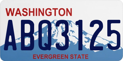 WA license plate ABQ3125