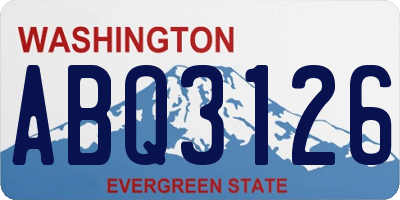 WA license plate ABQ3126