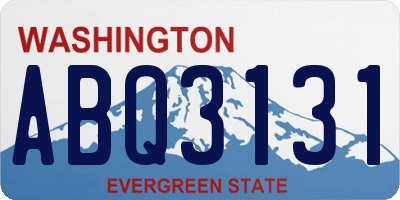 WA license plate ABQ3131