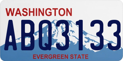 WA license plate ABQ3133