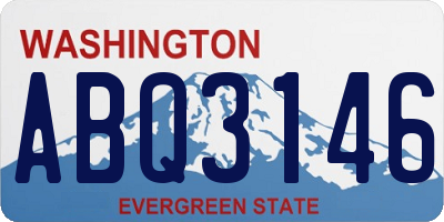 WA license plate ABQ3146