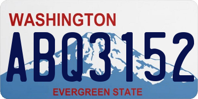 WA license plate ABQ3152