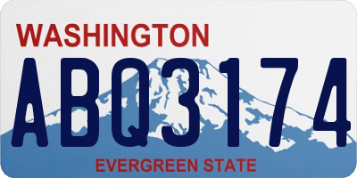 WA license plate ABQ3174
