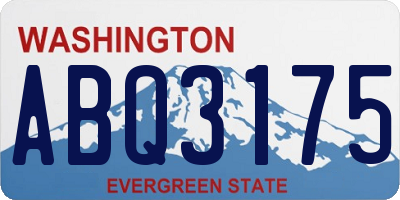 WA license plate ABQ3175