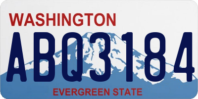 WA license plate ABQ3184