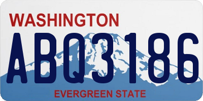 WA license plate ABQ3186