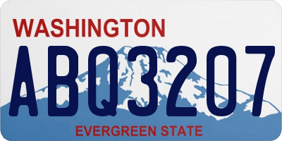WA license plate ABQ3207