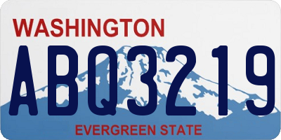WA license plate ABQ3219
