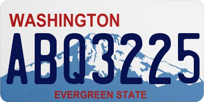 WA license plate ABQ3225
