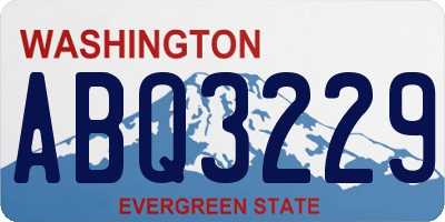 WA license plate ABQ3229