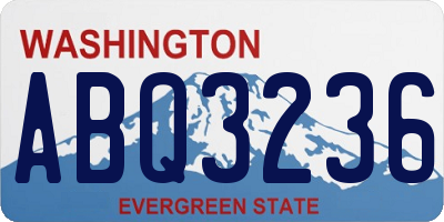 WA license plate ABQ3236