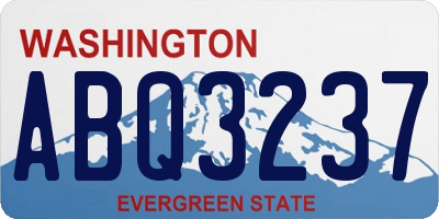 WA license plate ABQ3237