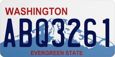 WA license plate ABQ3261