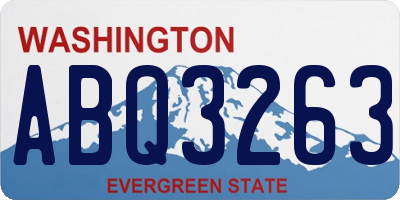 WA license plate ABQ3263