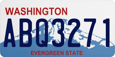WA license plate ABQ3271