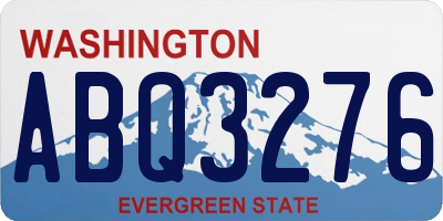 WA license plate ABQ3276
