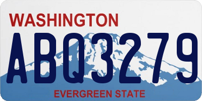 WA license plate ABQ3279