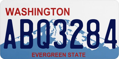 WA license plate ABQ3284