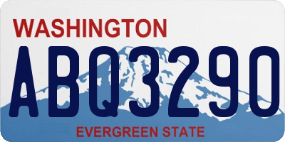 WA license plate ABQ3290