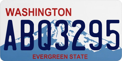 WA license plate ABQ3295