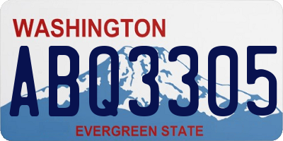 WA license plate ABQ3305